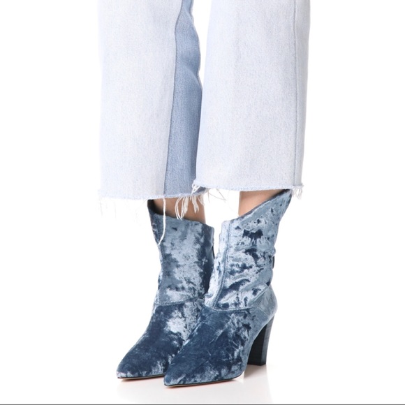 Free People Moonlight Velvet Pointed Toe Booties - Picture 2 of 9